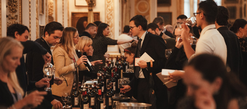 A wine tasting for Bordeaux Fine Wines, taking place at the decadent Lancaster House in Central London